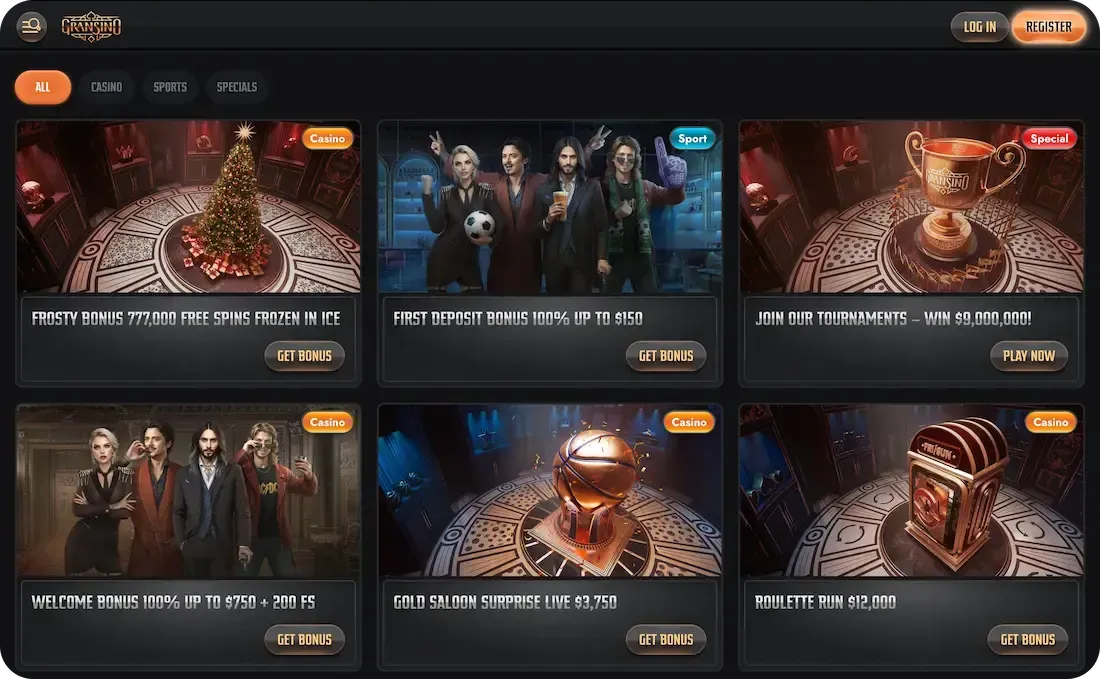 gransino casino bonus all