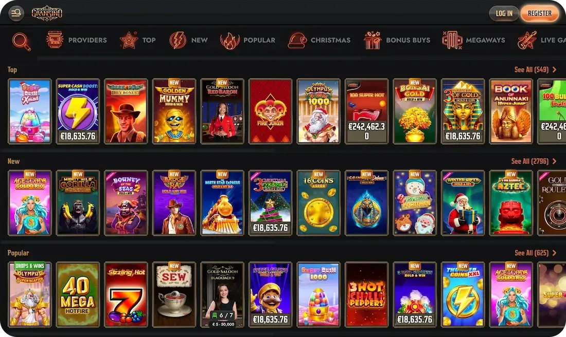 gransino casino games