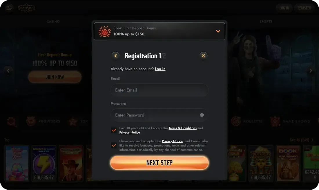 gransino casino registration